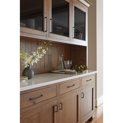 Matte Black 6-5/16 Inch Modern Cabinet Bar Pull