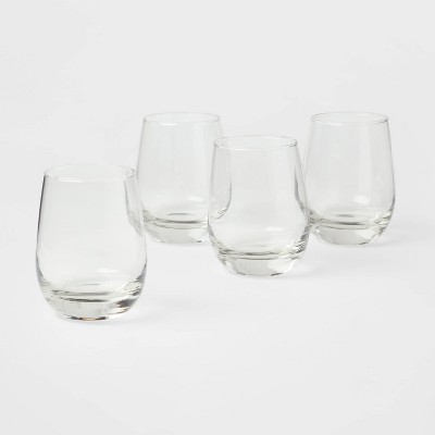 Combler 16oz Drinking Glasses Set of 4, Glass Cups with Lids and