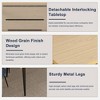 PAGED Dining Table for 6-8 People, Rustic Kitchen Table, Dining Room Table with Wooden Tabletop & Rust-Resistant Iron Legs for Living Room - 3 of 4