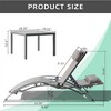 PAGED Outdoor Lounge Chairs with Side Table,3 Pieces Outdoor Chaise Lounge Chair Set with Removable Pillow,2 Lounge chairs and 1Table,Gray - 3 of 4