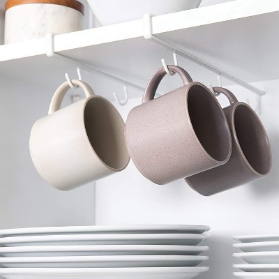 White Undershelf Cup and Mug Hooks Set of 2