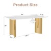 NicBex Dining Room Table for 6 Modern Dining Table Counter Height Table with Curved Base and Imitation Marble for Kitchen - 2 of 4