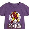 Girls' - Marvel - The Invincible Iron Man Fitted Short Sleeve Graphic T-Shirt - 2 of 4