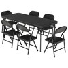 7-Piece Kids Folding Table and Chairs Set, Foldable, Children's Activity Table and Chairs Set, for Dining Room, Living Room - 2 of 4