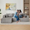 KTMBDW 110” Modular Sectional Sofa with Deep Seat, Modern Modular L-Shape Sofa Couch with Chaise, Upholstered Couches for Living Room, Bedroom - 2 of 4