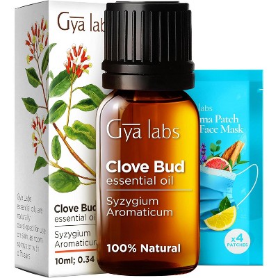 Gya Labs Clove Essential Oil for Teeth & Gums - 0.34 Fl Oz - 100% Pure Natural Clove Oil for Oral Care, Hair, Skin & Candle Making Scent