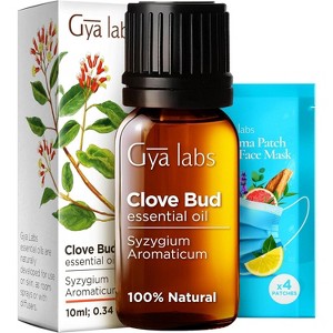 Gya Labs Clove Essential Oil for Teeth & Gums - 0.34 Fl Oz - 100% Pure Natural Clove Oil for Oral Care, Hair, Skin & Candle Making Scent - 1 of 4