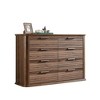 Zeus & Ruta Fluted 52" Modern Wood Dresser with 8 Drawers, Curved Design for Living Room & Hallway Storage - 2 of 4