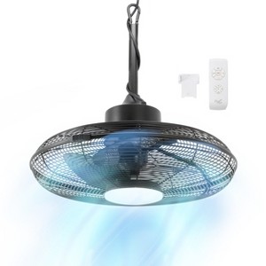 Vie Air 20 Inch 3 Speed Gazebo Outdoor Fan in Matte Black - 1 of 4