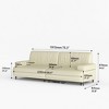 Gaoyangjiaju 86.4 Inch Brown Eco Leather Sofa with Solid Wood Frame and Feet - 2 of 4