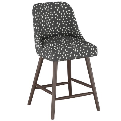 27" Geller Modern Counter Height Barstool Scribble Dot Dark Gray - Project 62™