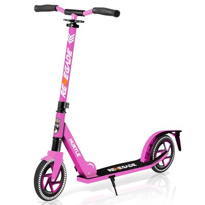 Photo 1 of **Missing Handle** Hurtle Renegade HURTSPK.5 Lightweight Foldable Teen and Adult Adjustable Ride On 2 Wheel Transportation Commuter Kick Scooter, Pink