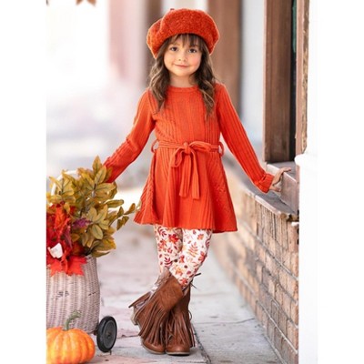 Autumn Harvest Girls Top and Legging Set Mia Belle Girls