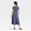Women's Short Sleeve Knit Button-Front Midi A-Line Dress - Universal Thread™ - 2 of 3