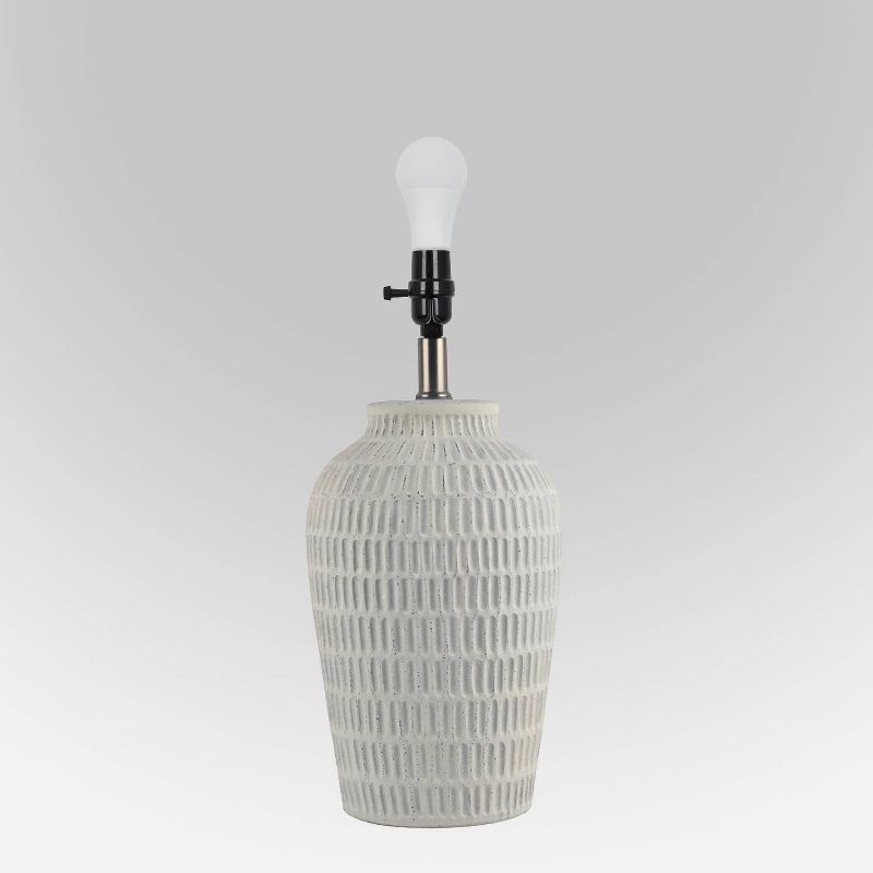 Ceramic Textured Table Lamp Base White - Threshold™, 2 of 9