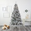 Nearly Natural 8' Flocked White River Mountain Pine Artificial Christmas Tree with Pinecones - 4 of 4