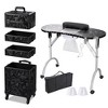 Byootique Folding Manicure Nail Table 4in1 Rolling Makeup Train Case - 2 of 4