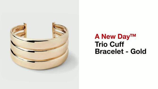 Trio Cuff Bracelet - A New Day&#8482; Gold, 2 of 8, play video