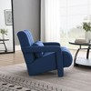 CAVINAS Ergonomics Accent Chair with A Gently Reclined Seat,Luxury Armchair with L-Shaped Armrest,Linen Fabric Lounge Chair for Living Room - 3 of 4