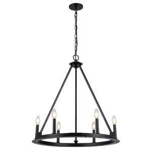 Dainolite Colby 6 - Light Chandelier in  Matte Black - 1 of 1