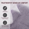 PiccoCasa Shaggy Faux Fur Warm Reversible Solid Plush Fluffy Fleece Blankets - 3 of 4