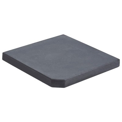 VidaXL Umbrella Weight Plate Black Granite Square 55.1 lb
