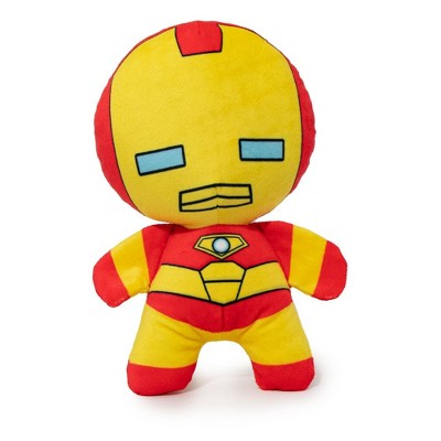 Buckle-Down Dog Toy Squeaker Plush - Marvel Comics Kawaii Iron Man Standing Pose