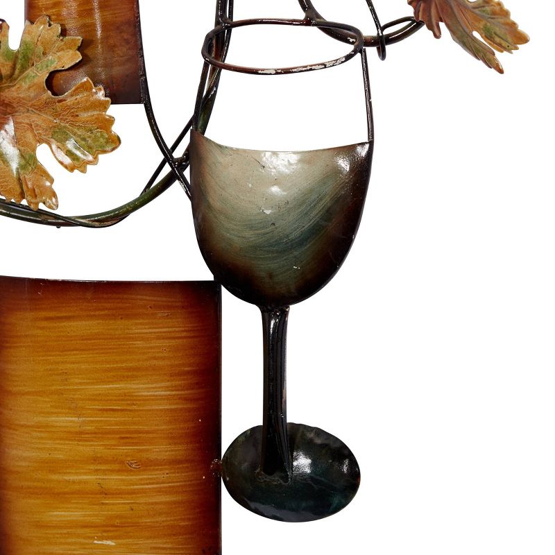 Metal Wine Wall Decor with Floral Detailing - Olivia &#38; May, 3 of 19