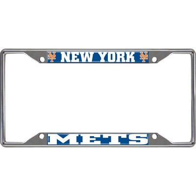 MLB New York Mets Stainless Steel License Plate Frame