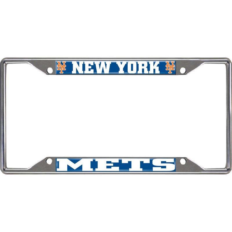 MLB New York Mets Stainless Steel License Plate Frame, 1 of 5