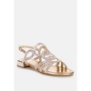 Jisters Cut Out Detail Rhinestone Flat Womens Sandals - 2 of 4