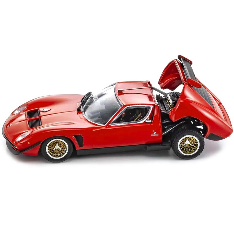 Lamborghini Miura SVR Red with Black Accents and Gold Wheels 1/43 Diecast Model Car by Kyosho, 3 of 6