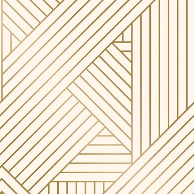 Metallic Ribbon Peel &#38; Stick Wallpaper Gold/Ivory - Project 62&#8482;_3