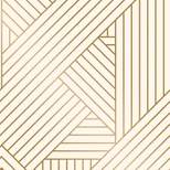 Metallic Ribbon Peel & Stick Wallpaper Gold/Ivory - Project 62™