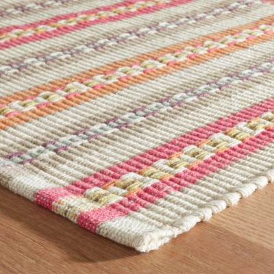 Handmade 3' x 5' Rectangular Cotton Stripe Rug