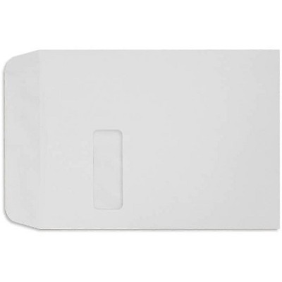 LUX 9" x 12" Open End Window Envelopes White Linen 1590-WLI-50