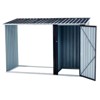 Firewood Storage Shed, Outdoor Firewood Rack, Outdoor Storage Shed with Log Holder, Firewood Shelter for Patio, Anthracite Galvanized Steel - 4 of 4