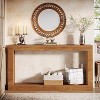 Tribesigns 63-Inch Console Table, 2 Tier Narrow Sofa Table Behind The Couch, Farmhouse Entryway Table with Storage - 2 of 4