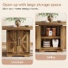Tribesigns Round Dining Table for 4-6, 47-Inch Circle Kitchen Table with Storage Cabinet, Farmhouse Kitchen & Dining Room Furniture, Brown - 4 of 4