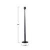 Storied Home Tall Hand-Forged Metal Taper Holder, Black - 2 of 4