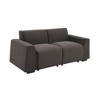 71" Modern Linen Fabric Sofa, Exquisite Wide Armrest Loveseat - ModernLuxe - 2 of 4