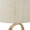 Metal Table Lamp Comes with Various Base Styles and a Hemp Lampshade for Modern Bedside Tables Desks Living Rooms - 3 of 4