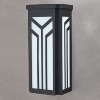 VAXCEL Evry 1 Light Bronze Outdoor Wall Lantern White Glass - 4 of 4