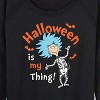 Women's - Dr. Seuss - Halloween Is My Thing Lightweight French Terry Wide Neck Long Sleeve Shirt - 2 of 4