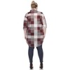 Plus Size Plaid Tunic Shirt - White Mark - 4 of 4