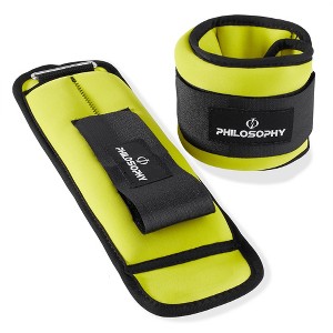 Philosophy Gym Adjustable Ankle/Wrist Weights, Set of 2, for Strength Training and Fitness - 1 of 4