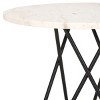 Cade Marble Side Table - ACC3713A - White Marble/Black - Safavieh - 3 of 4