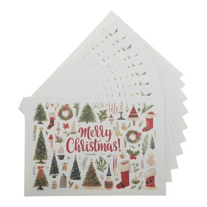 Unique Bargains Christmas Greeting Card Multicolor 4.5 "x3.1" 10 Pcs - 1 of 4