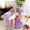 homfan Giant Bean Bag Chair with Armrest Foam Filled Sofa Chair for Living Room Bedroom - 4 of 4