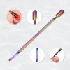 Unique Bargains Stainless Steel Double Head Cuticle Pusher Set Assorted Color 3 Pcs - 2 of 4